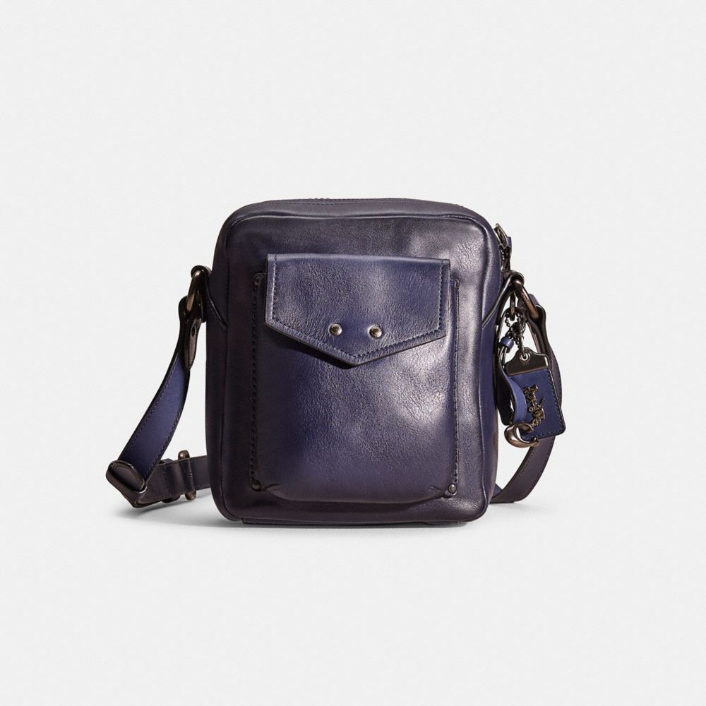 COACH®,Restored Jaxson Bag 18,Blue,Front View