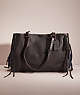 COACH®,RESTORED DREAMER TOTE 36,Smooth Leather,X-Large,Pewter/Black,Front View