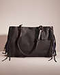 COACH®,RESTORED DREAMER TOTE 36,Smooth Leather,X-Large,Pewter/Black,Front View