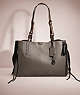 COACH®,RESTORED DREAMER TOTE 36,Smooth Leather,X-Large,Pewter/Heather Grey,Front View