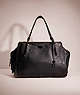 COACH®,RESTORED DREAMER 36,Smooth Leather,Medium,Gunmetal/Black,Front View