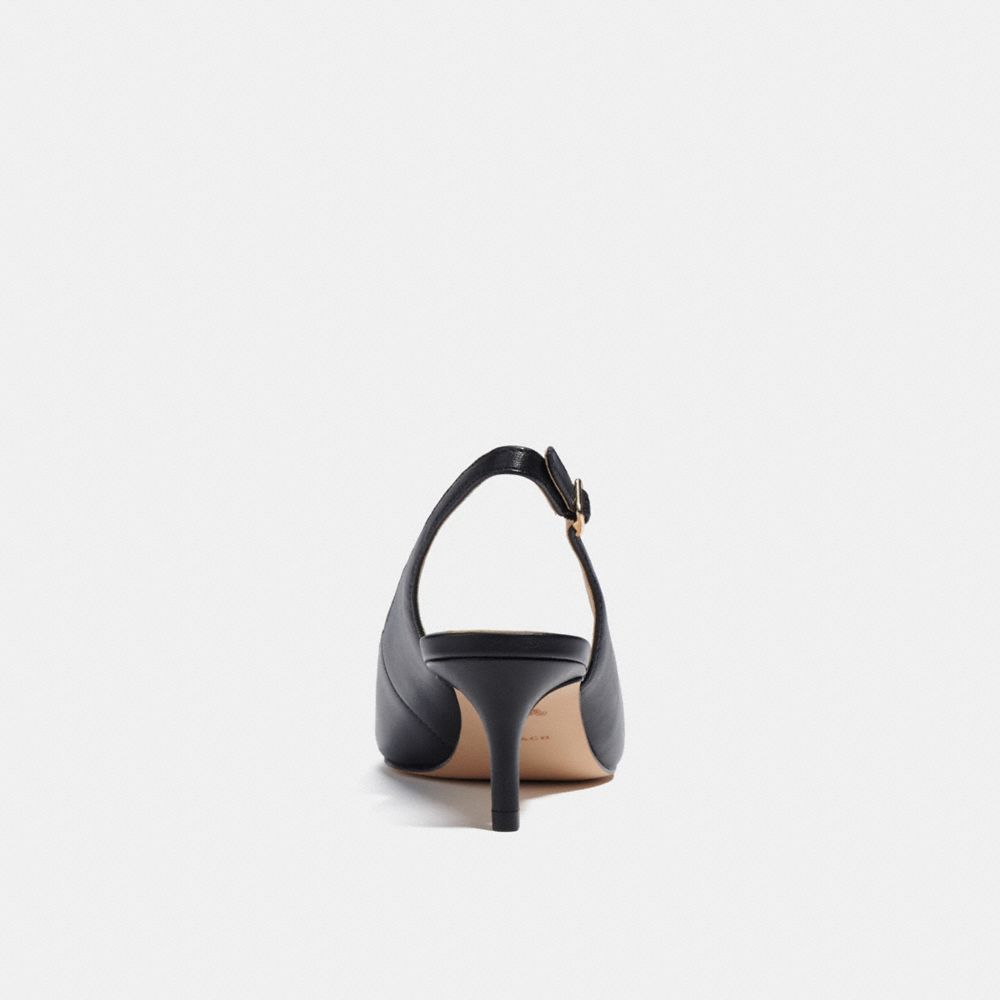 COACH®,Jillian Slingback,Rubber,Leather,Lining Leather,Pumps,Metal,Work,Black,Alternate View