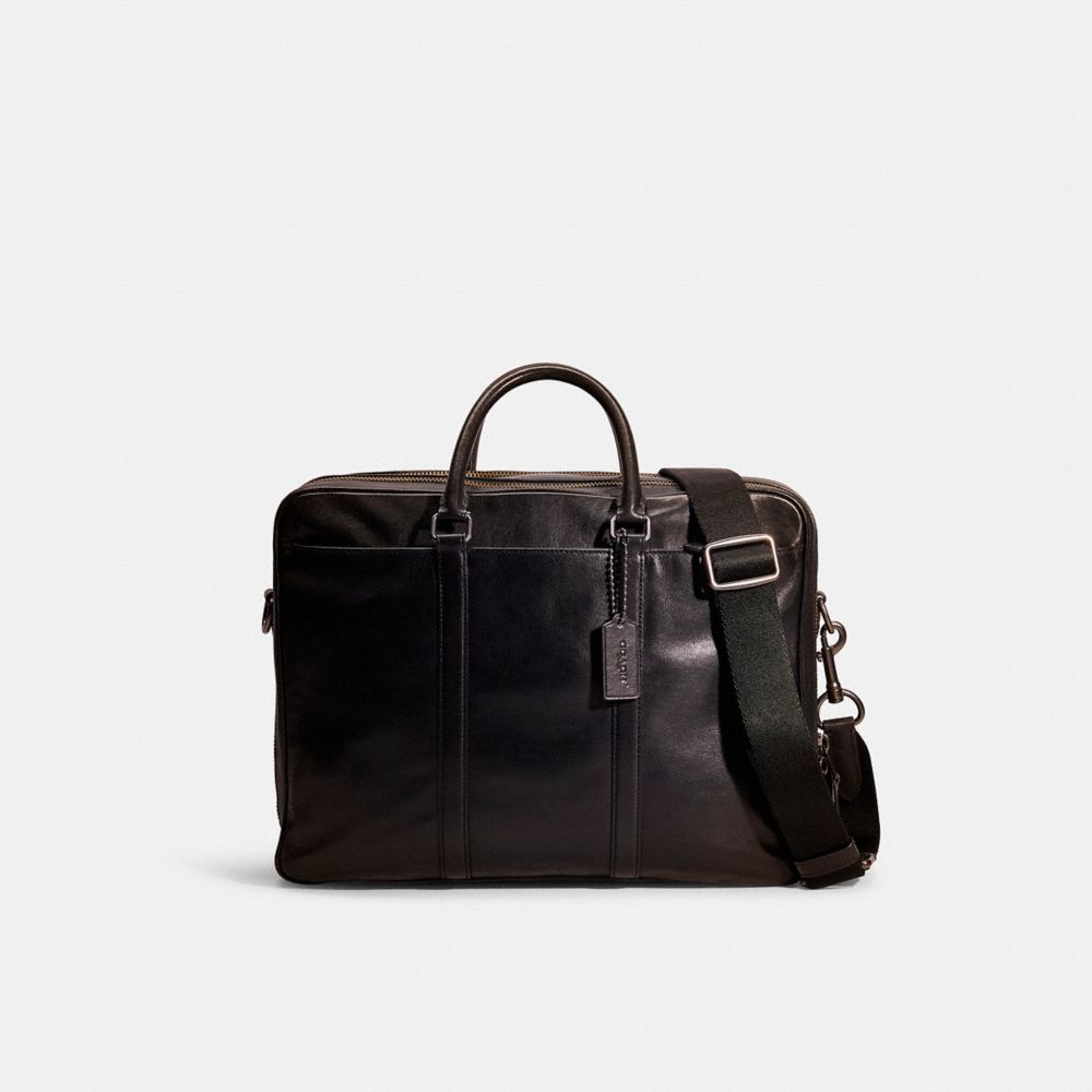 Coach double zip discount briefcase