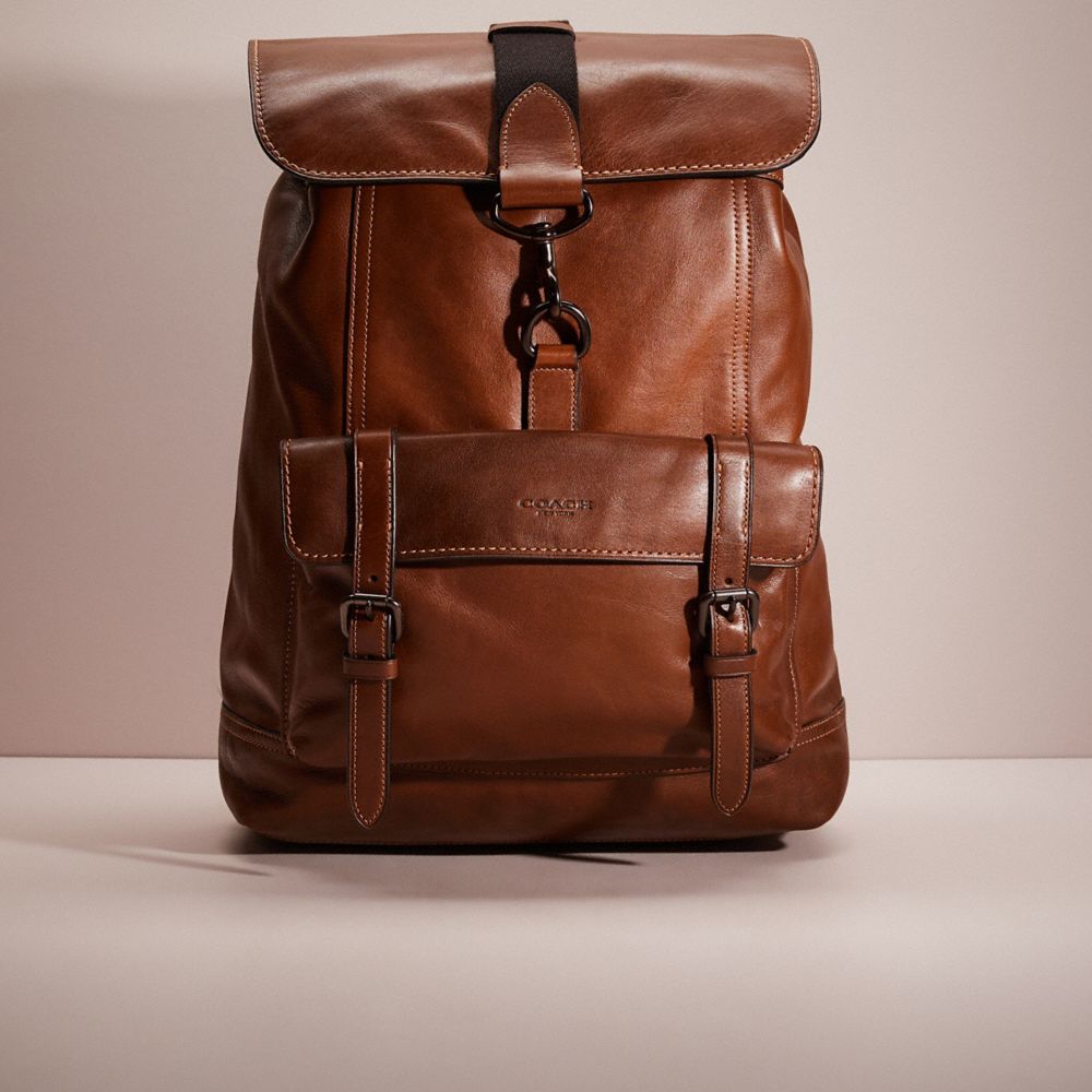 Coach leather 2025 bleecker backpack