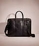 COACH®,RESTORED METROPOLITAN SLIM BRIEF,Smooth Leather,Medium,Gunmetal/Black,Front View