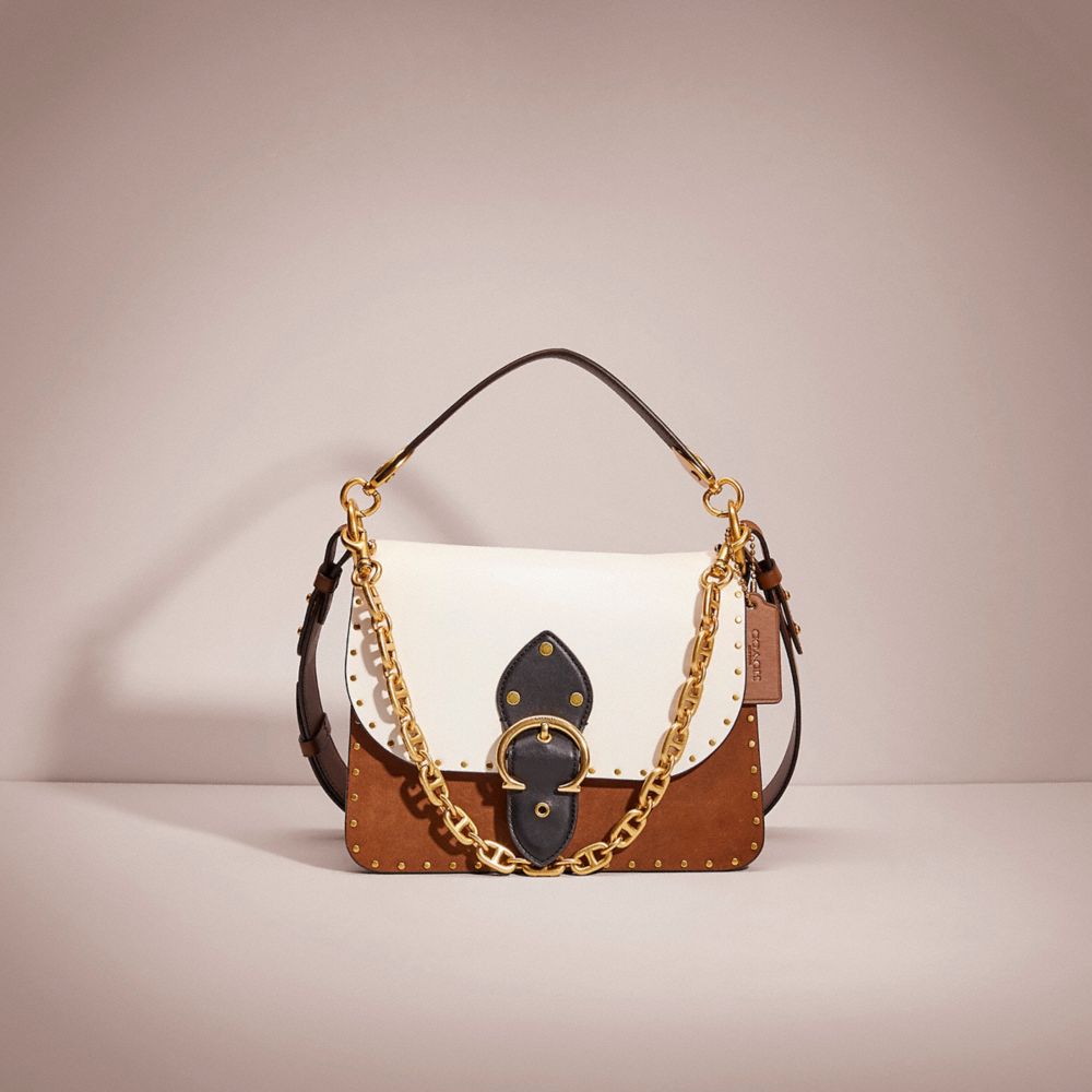 Restored Beat Shoulder Bag In Colorblock With Rivets
