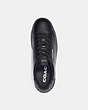 COACH®,CLIP LOW TOP SNEAKER WITH SIGNATURE CANVAS,Signature Coated Canvas,Black,Inside View,Top View