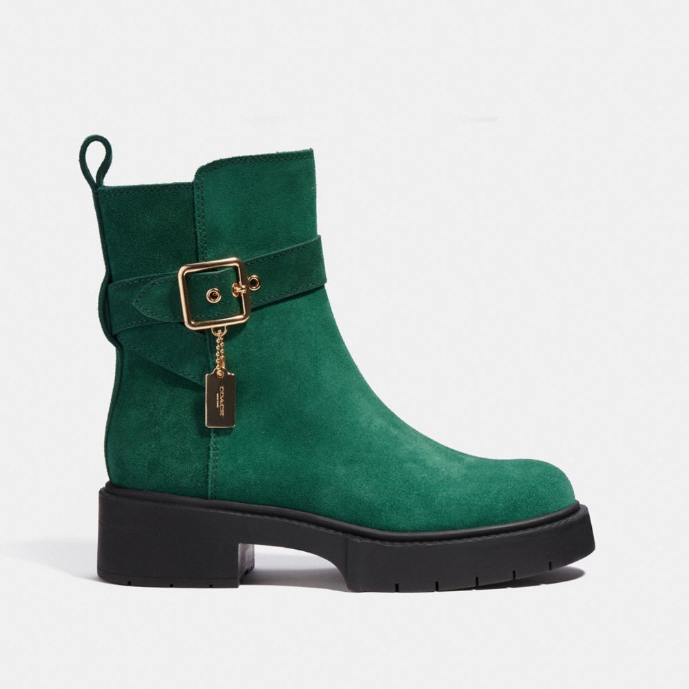 COACH®,LACEY BOOTIE,Dark Pine,Angle View