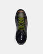 COACH®,CLIP HIGH TOP SNEAKER IN SIGNATURE CANVAS WITH CAMO PRINT,Camo Green,Inside View,Top View
