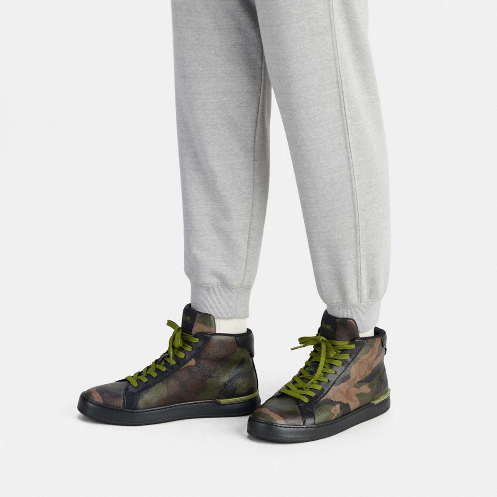 Camo high outlet top sneakers