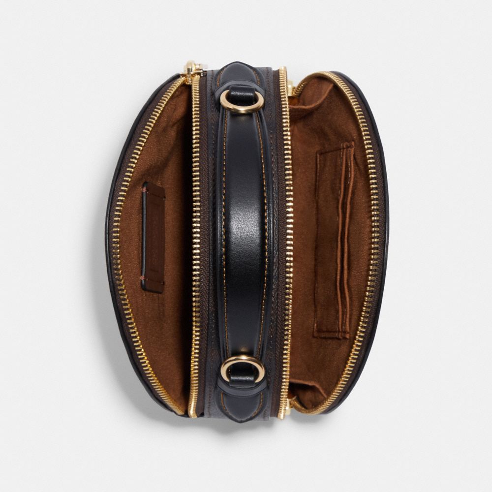 COACH®,Canteen Crossbody Bag In Blocked Signature Canvas,,Inside View,Top View