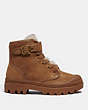 COACH®,TROOPER MID TOP BOOT,Suede,Coconut/Natural,Angle View