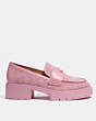 COACH®,LEAH LOAFER IN SIGNATURE CANVAS,Signature Canvas,Tulip,Angle View