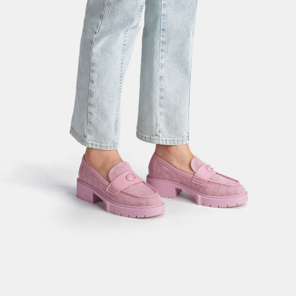 COACH®  Leah Loafer In Signature Canvas