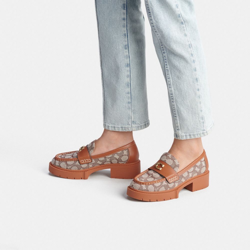 COACH®  Leah Loafer In Signature Jacquard