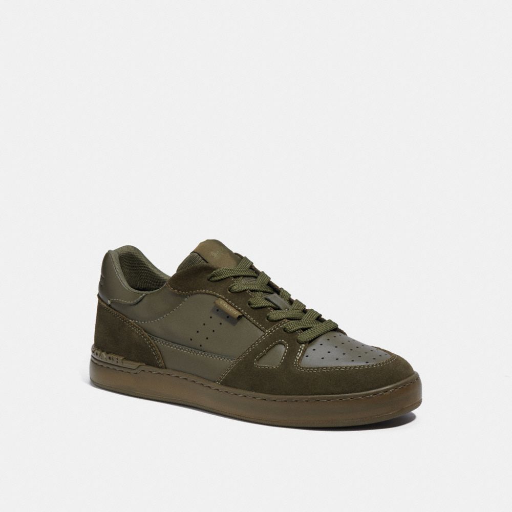 COACH®,CLIP COURT SNEAKER,Olive Drab,Front View image number 0