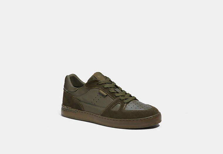 COACH®,CLIP COURT SNEAKER,Olive Drab,Front View