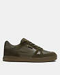 COACH®,CLIP COURT SNEAKER,Olive Drab,Angle View