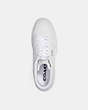 COACH®,CLIP COURT HIGH TOP SNEAKER,Leather,Optic White,Inside View,Top View