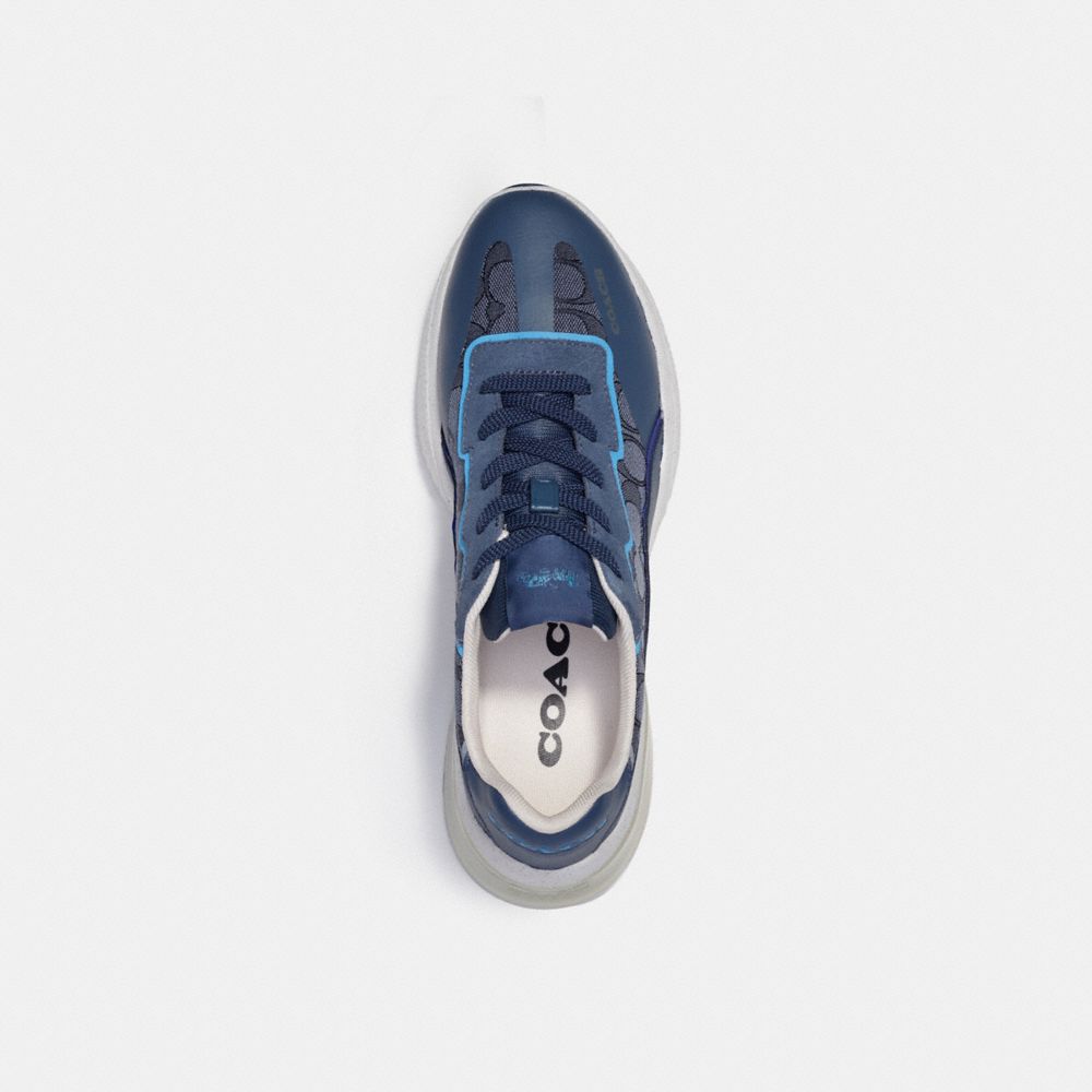 COACH®,Citysole Runner In Signature Jacquard,,Inside View,Top View