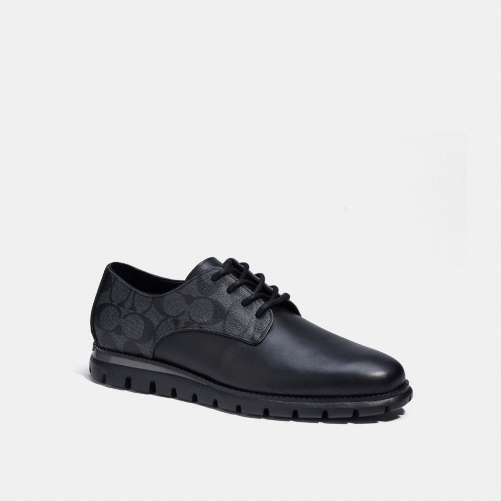 COACH®,ハイブリッド ダービー,レザーブーツ&シューズ,ﾌﾞﾗｯｸ