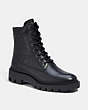 COACH®,CITYSOLE BOOT,Leather,Black,Front View