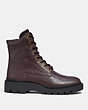 COACH®,CITYSOLE BOOT,Leather,Oxblood,Angle View