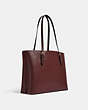 COACH®,MOLLIE TOTE,Snakeskin Leather,Large,Gold/Wine Multi,Angle View