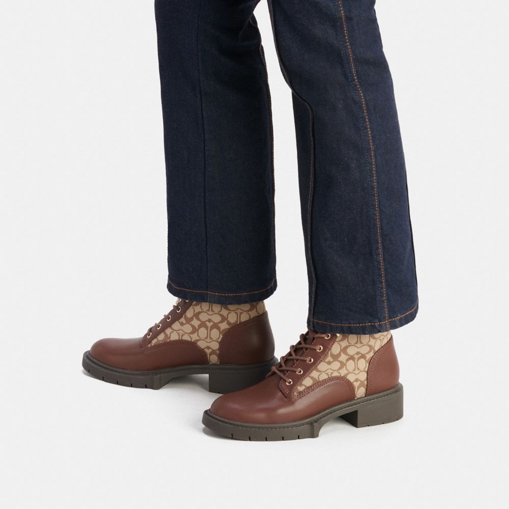 COACH®,Livia Bootie In Signature Knit,,Detail View