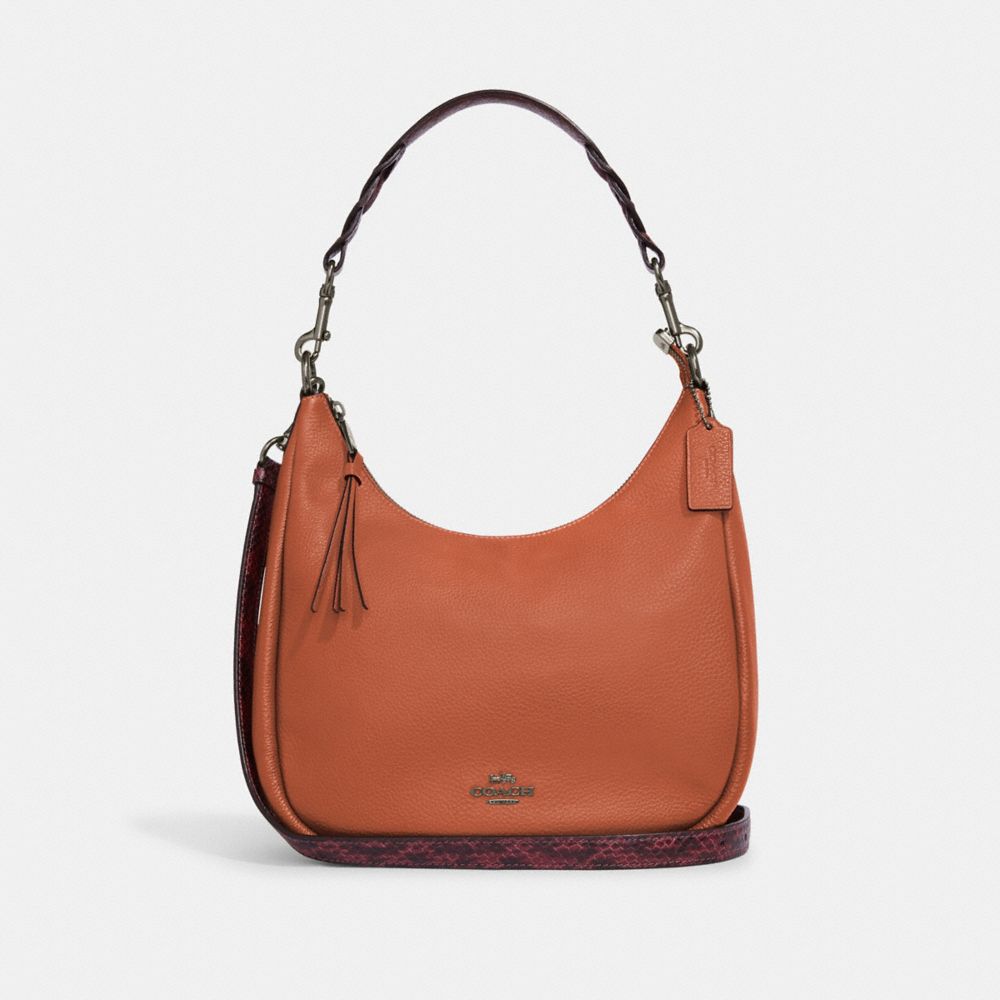 Coach Magenta Leather Jules Hobo Coach