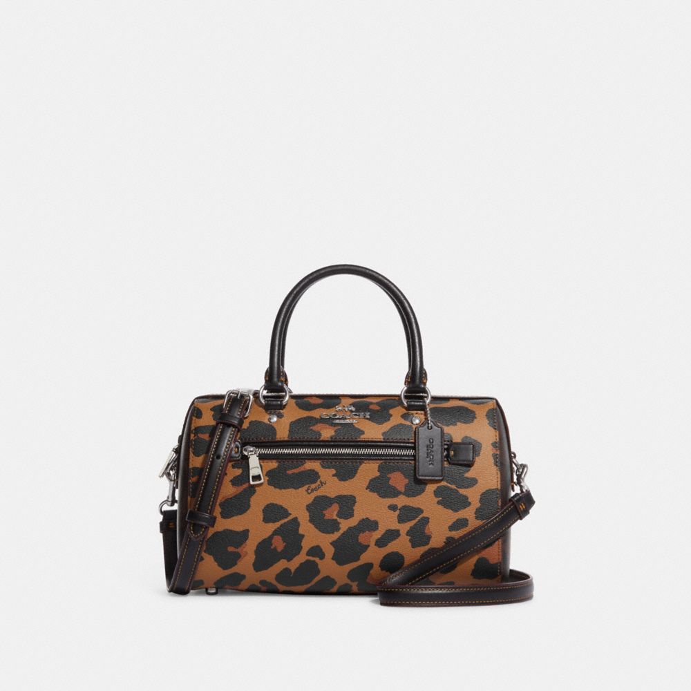 Leopard print coach online bag