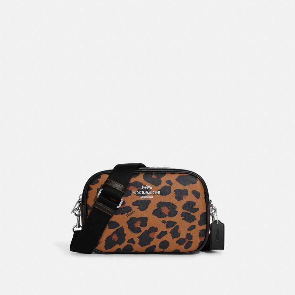 Coach Jamie Camera Bag in Signature Canvas with Leopard Print