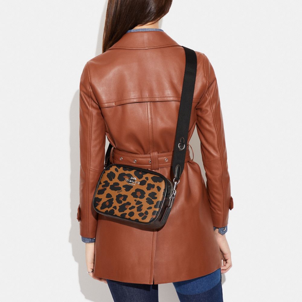 COACH®  Jamie Camera Bag With Signature Canvas And Leopard Print