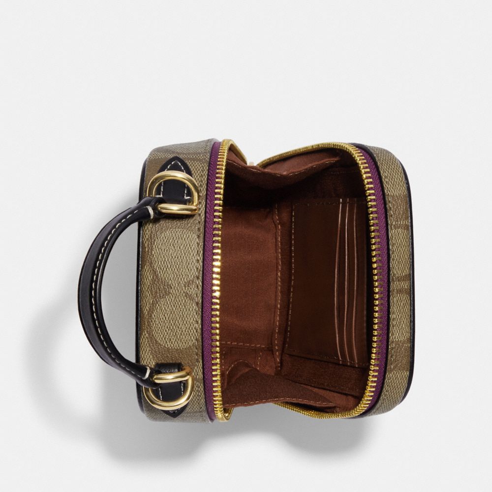 COACH®,Disney X Coach Eva Phone Crossbody In Signature Canvas With Patches,,Inside View,Top View