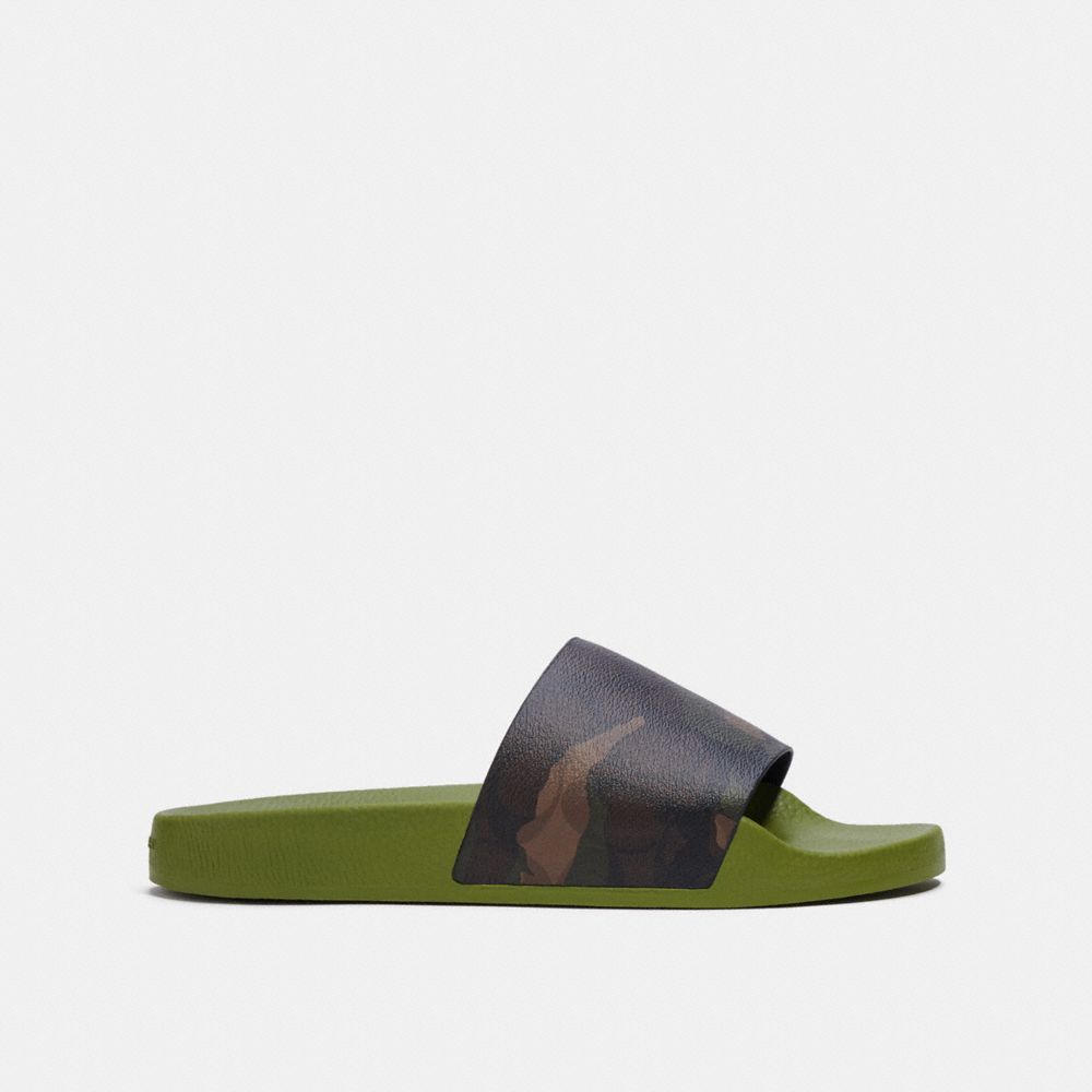 COACH®,Slide In Signature Canvas With Camo Print,,Angle View