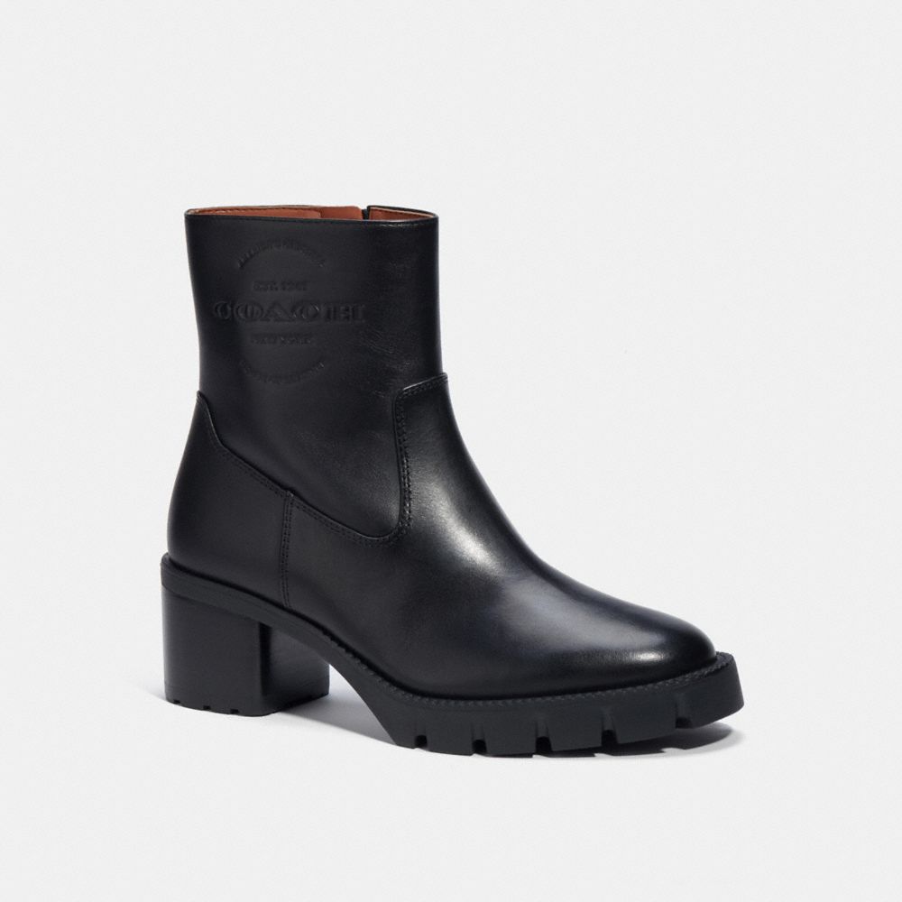 COACH®,BOTTINES CORINNA,Cuir,Noir,Front View