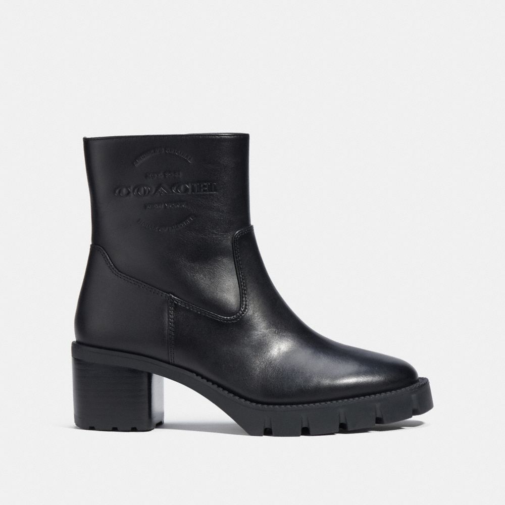 COACH®,BOTTINES CORINNA,Cuir,Noir,Angle View