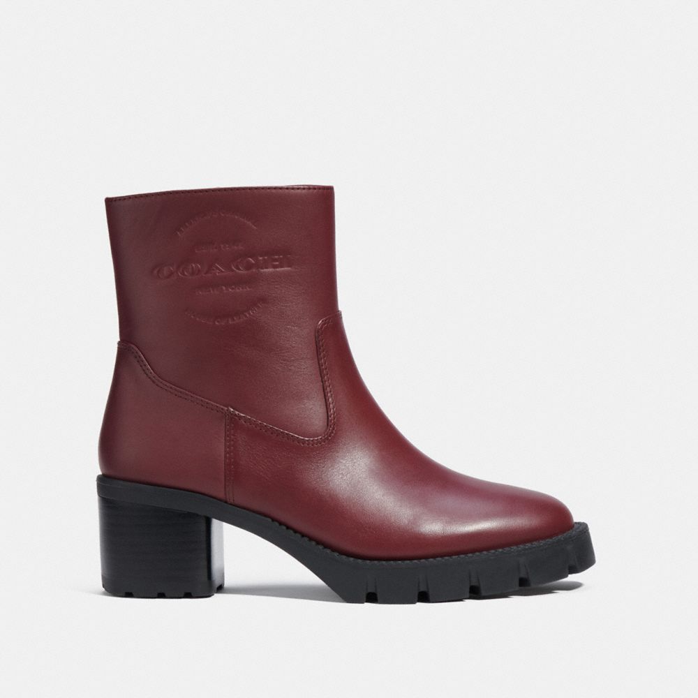 Coach store burgundy boots