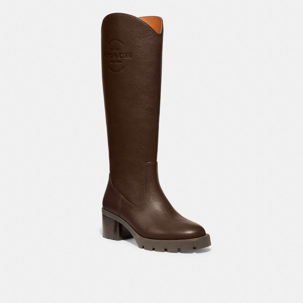 COACH®,CIARA BOOT,Walnut Brown,Front View