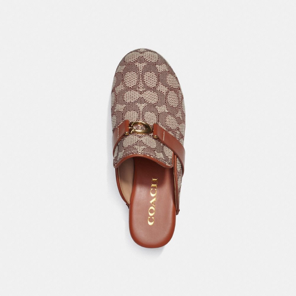 COACH®,Finlay Clog In Signature Jacquard,,Inside View,Top View