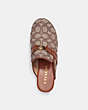 COACH®,FINLAY CLOG IN SIGNATURE JACQUARD,Signature Jacquard,Cocoa/Burnished Amber,Inside View,Top View