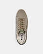 COACH®,LOWLINE LOW TOP SNEAKER,Leather,Army Green,Inside View,Top View