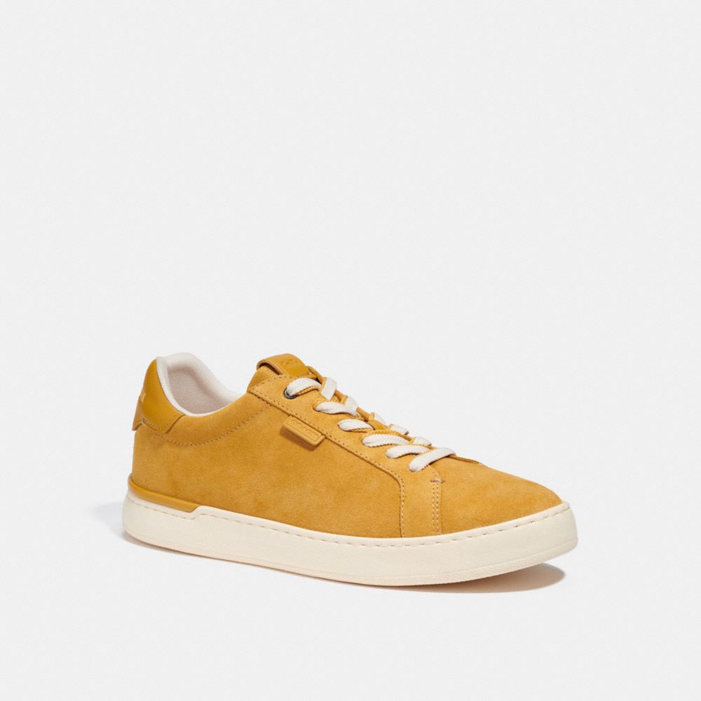 COACH®,LOWLINE LOW TOP SNEAKER,Leather,Flax,Front View image number 0