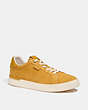 COACH®,LOWLINE LOW TOP SNEAKER,Leather,Flax,Front View