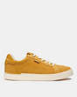 COACH®,LOWLINE LOW TOP SNEAKER,Leather,Flax,Angle View