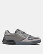 COACH®,CITYSOLE COURT SNEAKER,Suede,Heather Grey,Angle View
