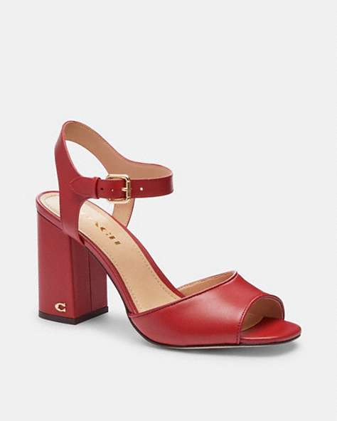 COACH®,MARLA SANDAL,Leather,1941 Red,Front View