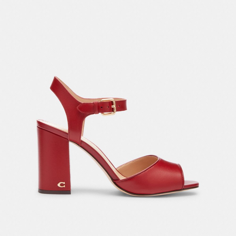 COACH®,MARLA SANDAL,1941 Red,Angle View