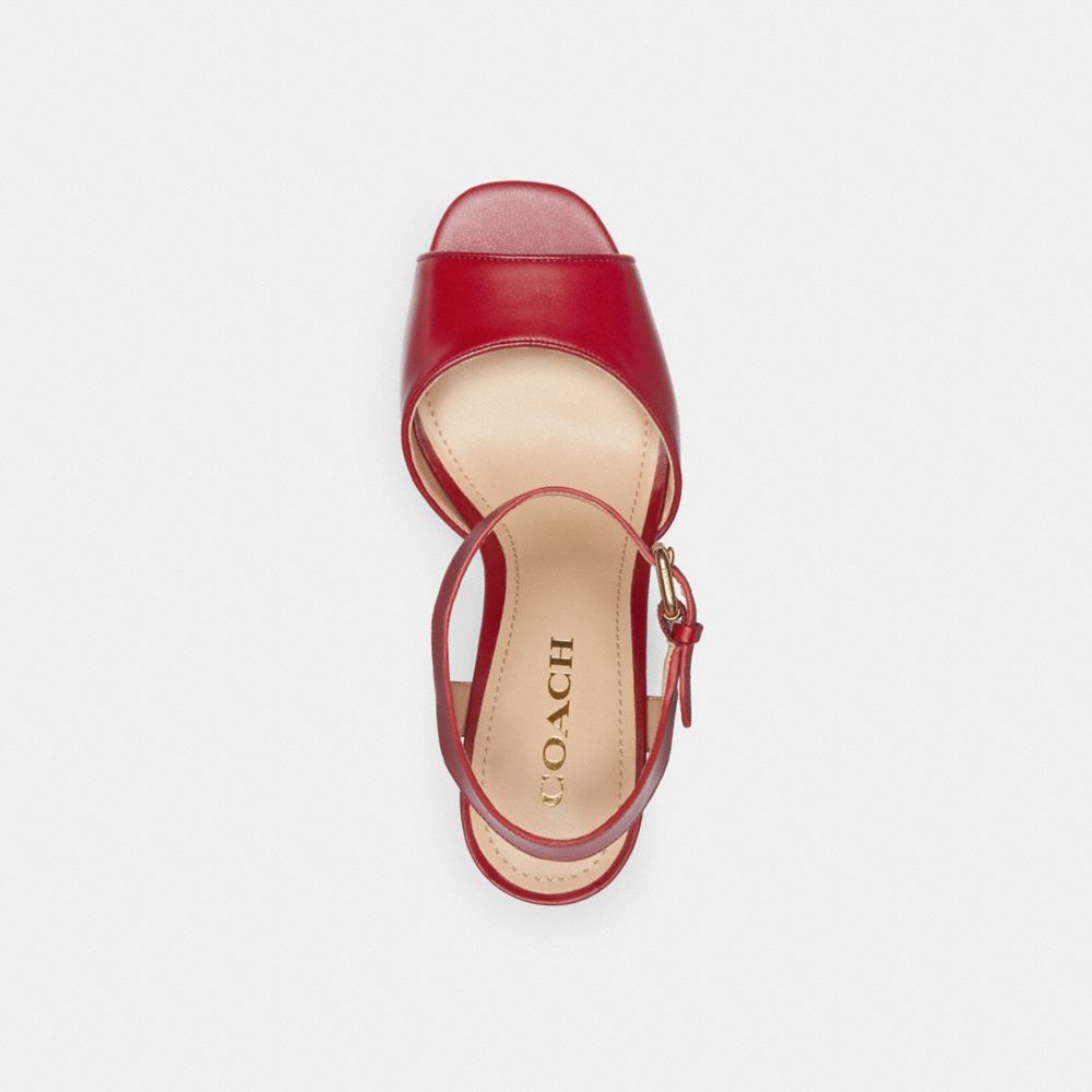 COACH®,MARLA SANDAL,1941 Red,Inside View,Top View