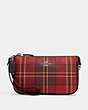 COACH®,NOLITA 19 WITH TARTAN PLAID PRINT,Printed Coated Canvas,Mini,Silver/Red/Black Multi,Front View